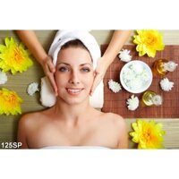 TRANH DÁN TƯỜNG 3D SPA SP125 - TRANH NAIL - PHUN XĂM - SALON TÓC - NỐI MI - YAN SHOP