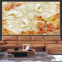 Tranh dán tường 3D trang trí có keo sẵn