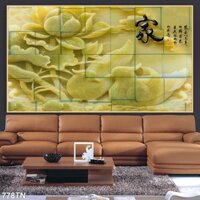 Tranh dán tường 3d trang trí có keo sẵn