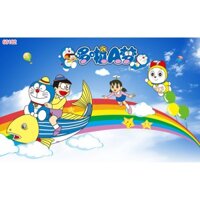 Tranh dán tường 3D - tranh doremon