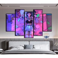 Tranh Dán Tường bố cục trái tim - Decor Gaming - Bộ 1