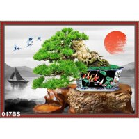 TRANH DÁN TƯỜNG BON SAI CHƯNG TẾT 2021 - 017BS,60X90CM