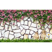 Tranh dán tường Bưc tường hoa hồng UD0830 - 190 x 120 cm