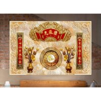 Tranh dán tường cao cấp trang trí bàn thờ Tổ Tiên nhiều kích thước lựa chọn KNTT_006