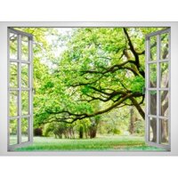 Tranh dán tường cửa sổ 3D cảnh đẹp thiên nhiên VTC VT0015 kim sa