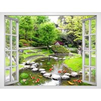 Tranh dán tường cửa sổ VTC cảnh đẹp thiên nhiên VT0377 kim sa