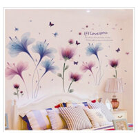 Tranh dán tường, Decal dán tường Hoa pha lê Decor phòng ngủ siêu yêu