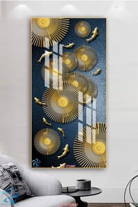 TRANH DÁN TƯỜNG DỌC LỐI VÀO, TRANH PHONG THỦY ĐỨNG,TRANH MICA 3D DÁN TƯỜNG SANG TRỌNG PVP-DC1PIK13-PIK19 - 50X100 - CANVAS UV BÓNG