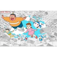 Tranh dán tường Doremon và các bạn tranh dán phòng bé có sẵn keo