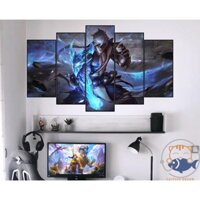 Tranh Dán Tường LOL - 'LIÊN MINH HUYỀN THOẠI' Formex Tráng Gương, Ahri - Yasuo - Yone - Decor Gaming - Bộ 3