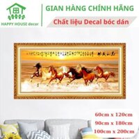 Tranh dán tường mã đáo thành công Happy house, decal dán tường mã đáo thành công ms05