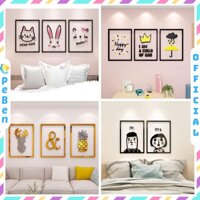 Tranh dán tường mica 3d decor khổ lớn phong cách hoạt hình trang trí mầm non, mẫu giáo, phòng cho bé - Litlle monster... - S