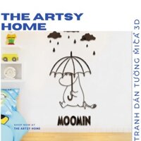 Tranh dán tường mica MOOMIN couple yêu decor  trang trí phòng ngủ phòng khách phòng bếp