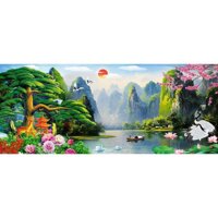 Tranh dan tuong phong thủy tùng hạc diên niên UD1101 - 200 x 80 cm