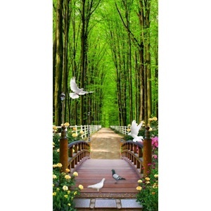 Tranh dán tường Rừng Cây Xanh