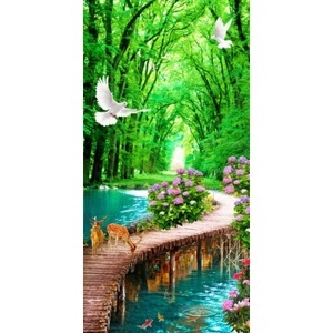 Tranh dán tường Rừng Cây Xanh