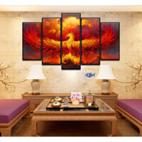 Tranh Dán Tường THẦN THÚ - Tứ Linh-  Long - Lân - Quy - Phụng - Tranh Tráng Gương Formex - Decor Phòng