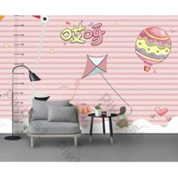 Tranh dán tường Thước đo chiều cao trang trí phòng em bé, tranh dán tường 3d hiện đại (tích hợp sẵn keo) MS1000655