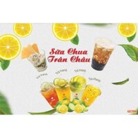 Tranh dán tường trang trí quán trà sữa (nhận in tranh theo KT yêu cầu-zalo 0987.530.965)