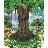 Tranh dán tường VTC Cây bồ đề UD0821 kim sa