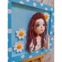 Tranh đất sét minh hoạ hình cá nhân