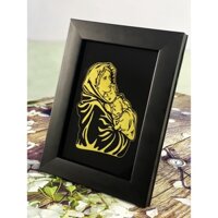 Tranh Dát Vàng Để Bàn Mẹ Maria