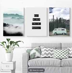 Tranh decor: Eat - sleep - travel - repeat DC3105