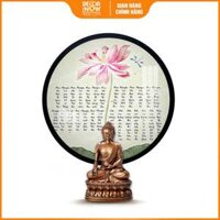 Tranh Đèn Hiện Đại In Tròn “Tiêu Tai Cát Tường” Thần Chú DecorNow TC467