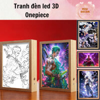 Tranh đèn led 3d hoạt hình Anime , Tranh In Lase Ánh Sáng 3D Siêu Đẹp, Trang Trí decor Bàn Làm Việc