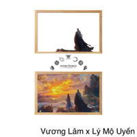 Tranh đèn led Tiên Nghịch - Vương Lâm x Lý Mộ Uyển . Trang trí decor bàn làm việc, đèn ngủ để bàn, treo tường.
