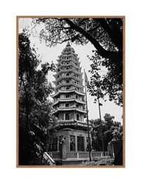 Tranh Đen Trắng Tháp Báo Thiên- Mã ĐT4