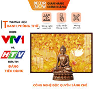 Tranh Đèn Trúc Chỉ In Ngang Cây Bồ Đề Thờ Phật Thích Ca DECORNOW, Trang Trí Bàn Thờ Tượng Tam Thế Phật, Quan Âm