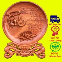 Tranh đĩa gỗ chữ Phúc đường kính 30 35 40cm gỗ hương cực đẹp