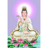 tranh đính đá 5d phật quan thế âm bồ tát full đá