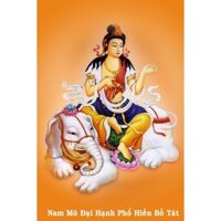 Tranh đính đá 5D , Tranh Phổ hiền bồ tát đính full đá