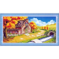 Tranh Đính Đá ABC 3D Con Đường Mùa Thu H277 (KHÁCH TỰ ĐÍNH) KT:110X58CM