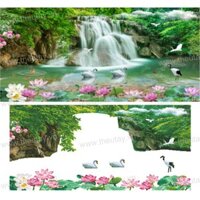 Tranh Đính Đá ABC 3D Dòng Chảy May Mắn LV038 (KHÁCH TỰ ĐÍNH)  KT: 160x75cm