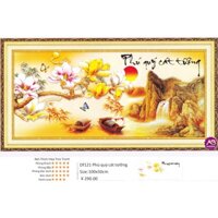 Tranh Đính Đá ABC 3D Phú Quý Cát Tường DF121 , LG1395 (KHÁCH TỰ ĐÍNH) KT:100X50CM