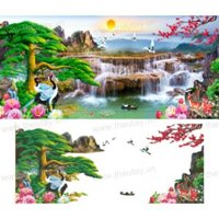 Tranh Đính Đá ABC 3D Thiên Nhiên Giao Hoà LV013 (KHÁCH TỰ ĐÍNH) KT:150X75CM