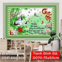 Tranh Đính Đá ABC cao cấp Cha mẹ D070 Kích thước: 75x50cm