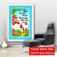 Tranh Đính Đá ABC cao cấp Gia đình D017 Kích thước: 50x70cm