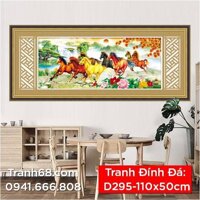 Tranh Đính Đá ABC cao cấp Mã đáo thành công D295 Kích thước: 110x50cm