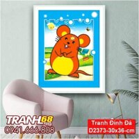 Tranh Đính Đá ABC cao cấp hoan nhạc thử  D2373 Kích thước: 30x36 cm