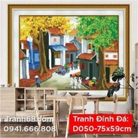 Tranh Đính Đá ABC cao cấp  Hiệu Guả Hình Ẩnh D050 Kích thước: 75x59cm