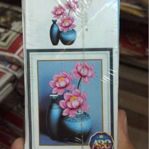 Tranh đính đá bình hoa sen DF2561