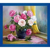 Tranh Đính Đá Bình Hoa Tuyệt Đep 2 H628 ,h1631