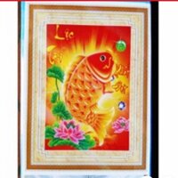 tranh đính đá Cá Chép Tài Lộc Phát Đạt 59x75cm