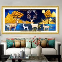 Tranh đính đá cao cấp Bách sự đại cát - tự đính