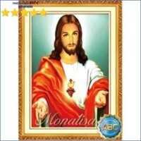 Tranh đính đá cao cấp CHÚA GIESU (ĐÁ ABC CAO CẤP). Kích Thước: 70cm x 50cm
