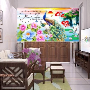 Tranh đính đá Cha mẹ đồng hồ công LG-1504